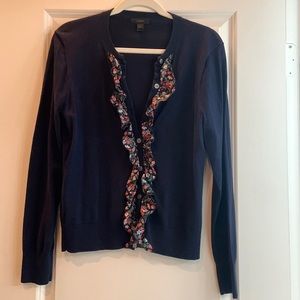 Ruffle detail Sweater, Navy